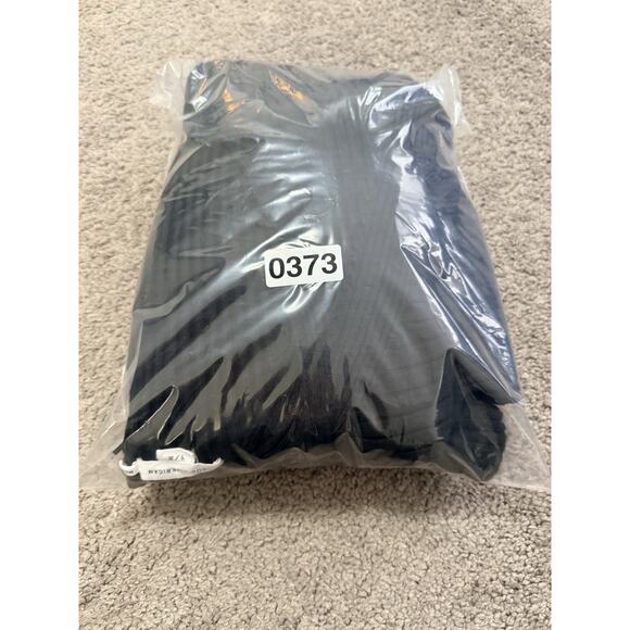 Good American Belted Stretch Black Sweater Dress 1/2 S/M Slit Bodycon Midi - Picture 7 of 7